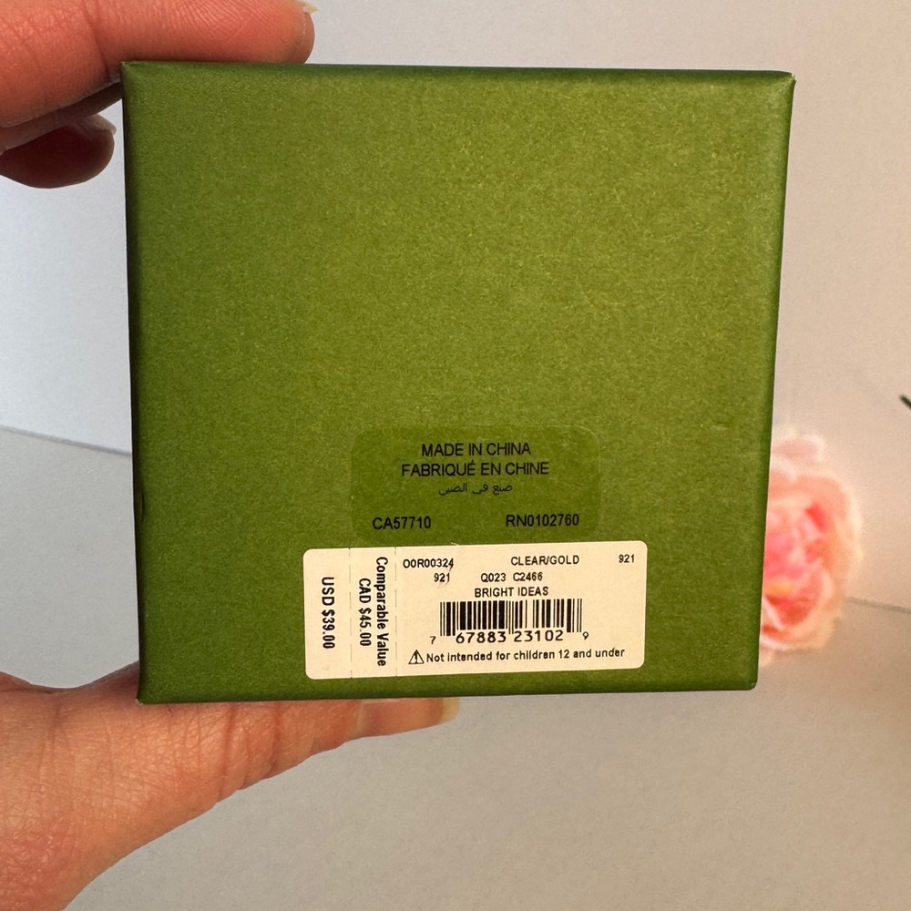 Kate Spade Beautiful Clear/Gold Stud Earrings - Picture 4 of 4